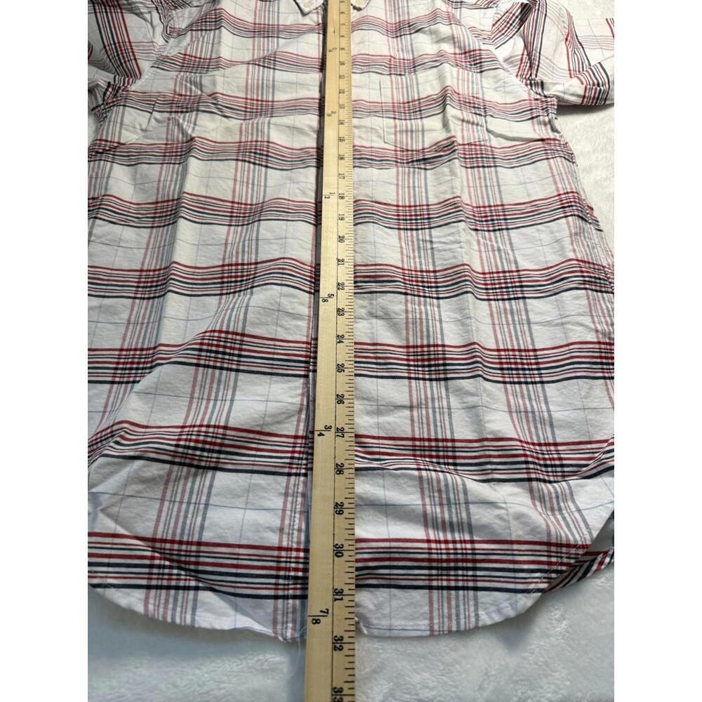 NWT Shades Of Gray By Micah Cohen Red White Black Plaid Button Down Large - Picture 7 of 7
